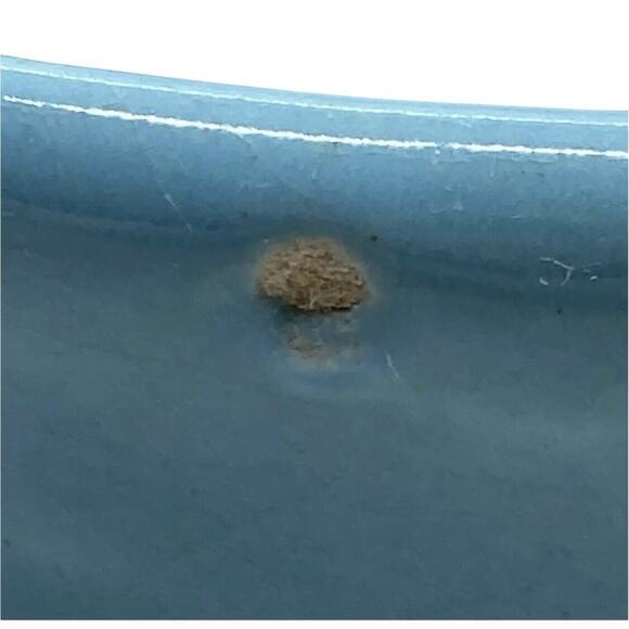 Mid 20th Century HandPainted French Blue Ceramic Planter Flower Pots Set of 3 - Picture 7 of 12